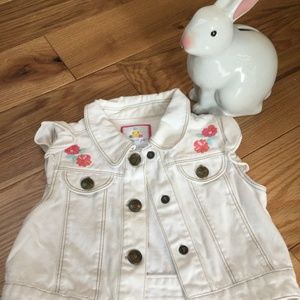 Gymboree White Jean Vest Sixe 2T